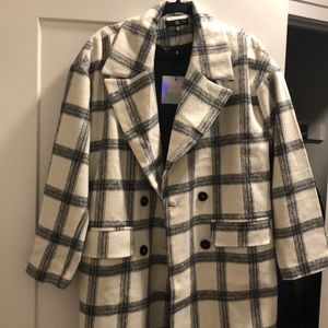 NEW Missguided tall cream oversized coat